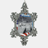 ABH Normandy Tin Sneeuwvlok Ornament (Links)