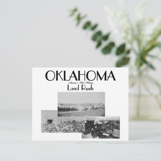 ABH Oklahoma Land Rush Briefkaart (Staand voorkant)