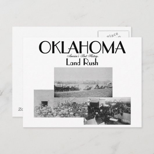 ABH Oklahoma Land Rush Briefkaart (Voorkant / Achterkant)