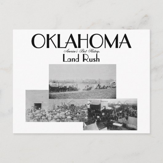 ABH Oklahoma Land Rush Briefkaart (Voorkant)