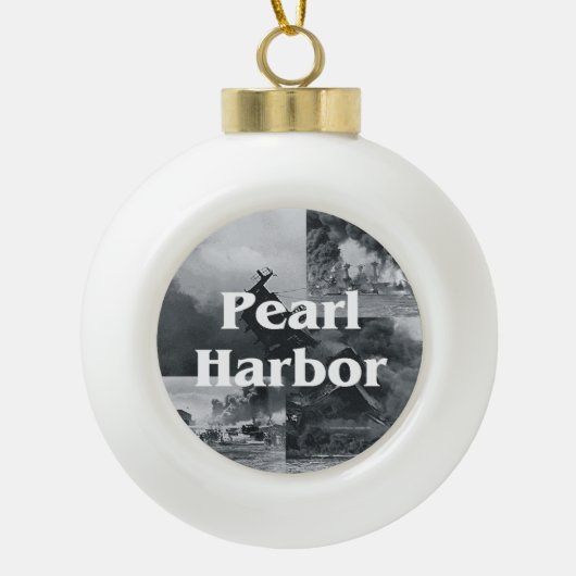 ABH Pearl Harbour Keramische Bal Ornament (Voorkant)