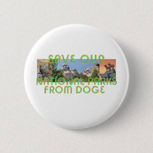 ABH redt nationale parken van Doge-Buttonnen Ronde Button 5,7 Cm