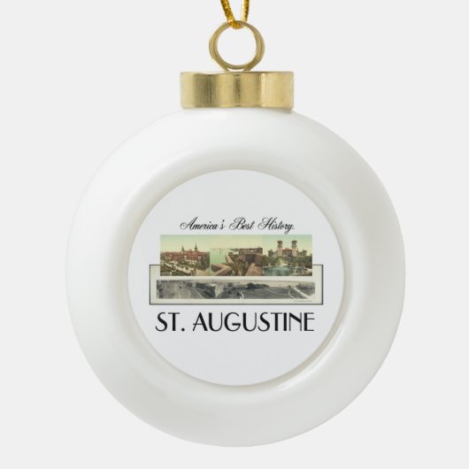 ABH St. Augustine Keramische Bal Ornament (Voorkant)