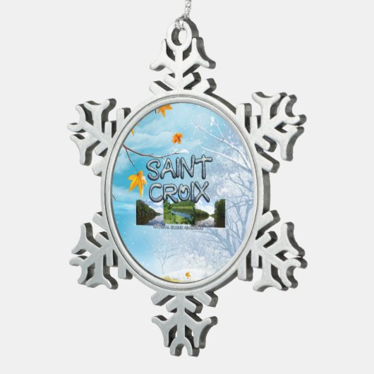ABH St. Croix NR Tin Sneeuwvlok Ornament (Rechts)