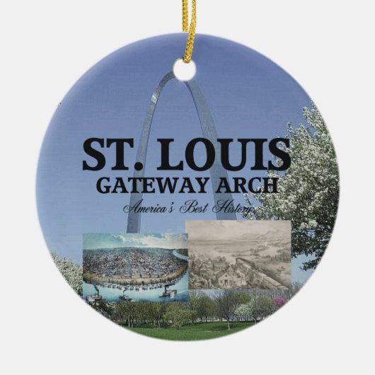 ABH St. Louis Gateway Arch Keramisch Ornament (Voorkant)