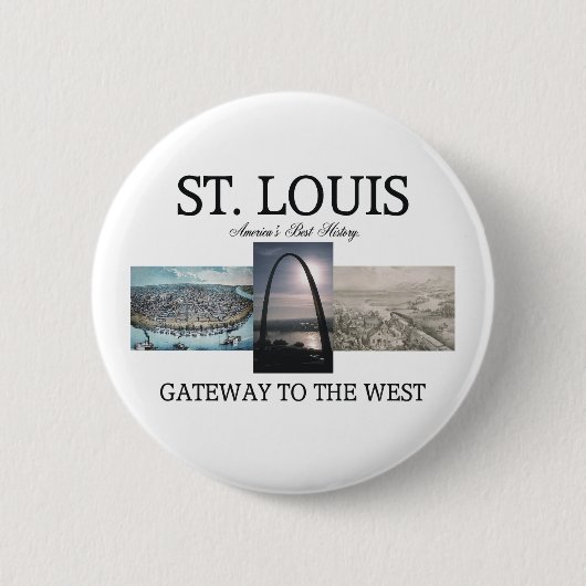 ABH St. Louis Gateway Ronde Button 5,7 Cm (Voorkant)