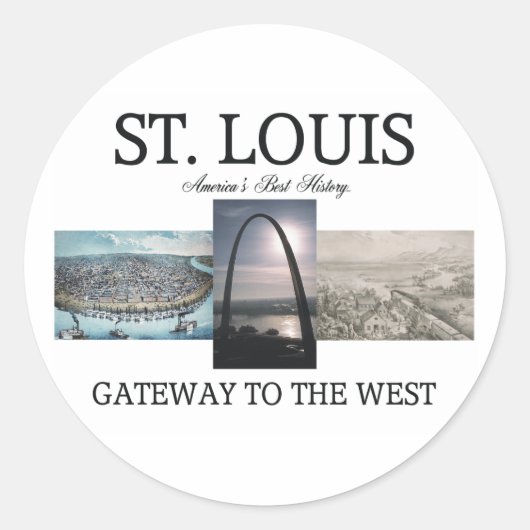 ABH St. Louis Gateway Ronde Sticker (Voorkant)