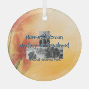 ABH Tubman Underground Railroad Glass Ornament