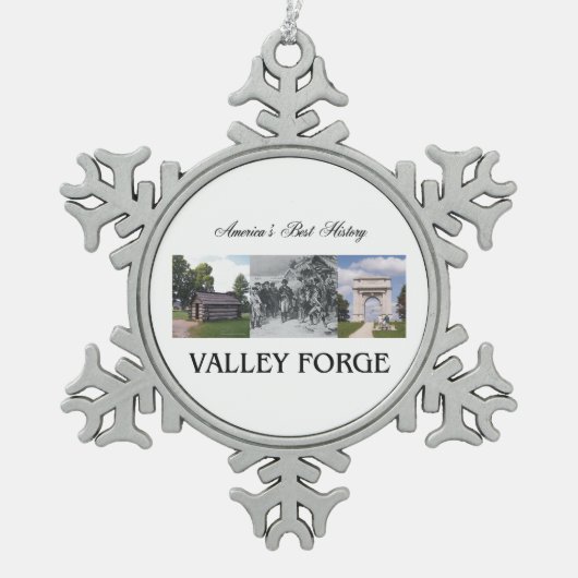 ABH Valley Forge Tin Sneeuwvlok Ornament (Voorkant)