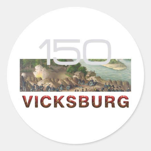 ABH Vicksburg Ronde Sticker (Voorkant)