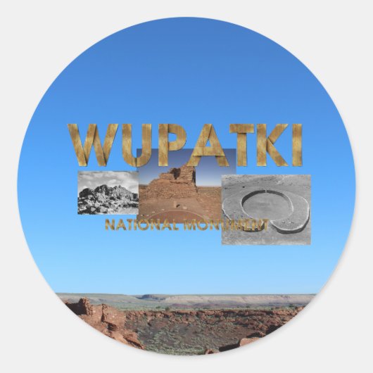 ABH Wupatki National Monument Ronde Sticker (Voorkant)