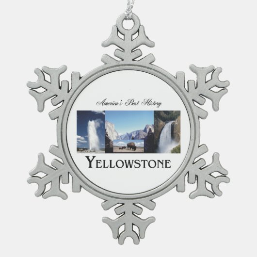 ABH Yellowstone Tin Sneeuwvlok Ornament (Voorkant)