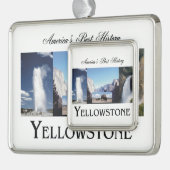 ABH Yellowstone Verzilverd Omlijst Ornament (Links)