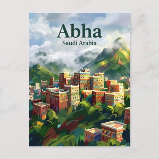 Abha Saoedi-Arabië Briefkaart (Voorkant)
