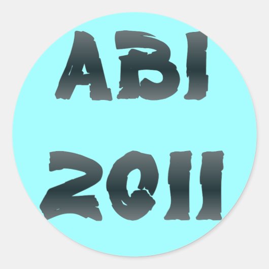 ABI 2011 RONDE STICKER (Voorkant)