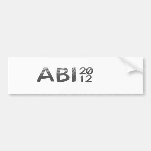 ABI 2012 BUMPERSTICKER (Voorkant)