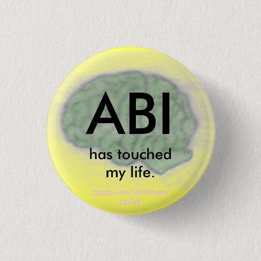 "ABI heeft mijn leven aangeraakt"-knop Ronde Button 3,2 Cm (Voorkant)