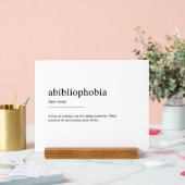 Abibliofobie definitie acryl bord (Huwelijk)