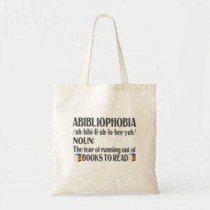 Abibliofobie Definitie boekworm Boeken Reader Tote Bag