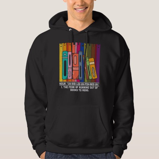 Abibliofobie Definitie Koekworm Reader Hoodie (Voorkant)