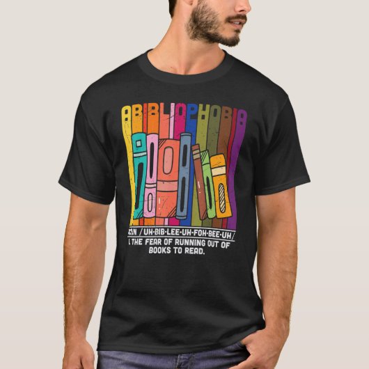 Abibliofobie Definitie Koekworm Reader T-shirt (Voorkant)