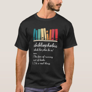 Abibliofobie Definitie Lees het nerd Book Geek T-shirt