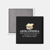 Abibliofobie definitie leuke lezer boek worm magneet (Voorkant / Achterkant)