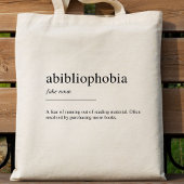 Abibliofobie definitie tote bag