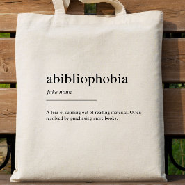 Abibliofobie definitie tote bag
