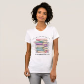 Abibliofobie, stapel pastelboeken Bloemengrens T-shirt (Voorkant volledig)