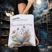 Abibliophobia Blooming Books Canvas tas