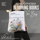 Abibliophobia Blooming Books Canvas tas
