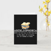 Abibliophobia definitie leuke leesboekworm kaart (Gele Bloem)
