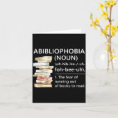 Abibliophobia definitie leuke leesboekworm kaart (Gele Bloem)