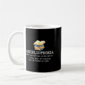 Abibliophobia definitie leuke leesboekworm koffiemok (Links)
