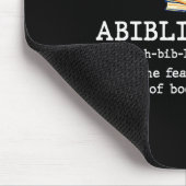 Abibliophobia definitie leuke leesboekworm muismat (Hoek)