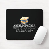 Abibliophobia definitie leuke leesboekworm muismat (Met muis)