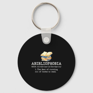 Abibliophobia definitie leuke lezer boek worm sleutelhanger
