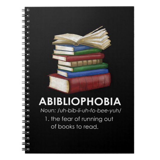 Abibliophobia Funny Reading Book Reader Bookworm Notitieboek (Voorkant)
