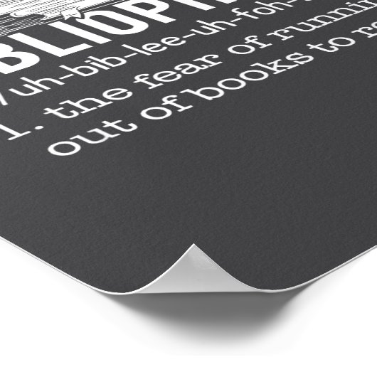 Abibliophobia - Funny Reading Bookworm Reader Gift Poster (Hoek)