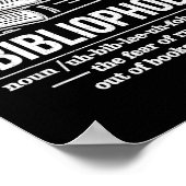 Abibliophobia grappige lezer definitie boekenliefh poster (Hoek)