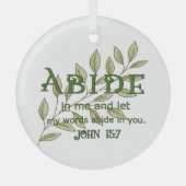 Abide bij mij Christelijk Glas Ornament (Voorkant)