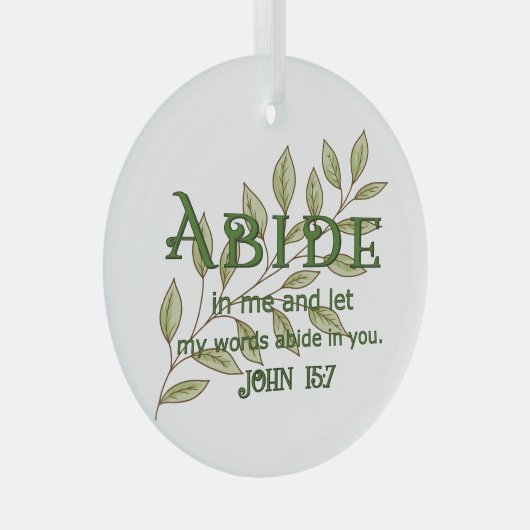 Abide bij mij Christelijk Glas Ornament (Voorkant Rechts)