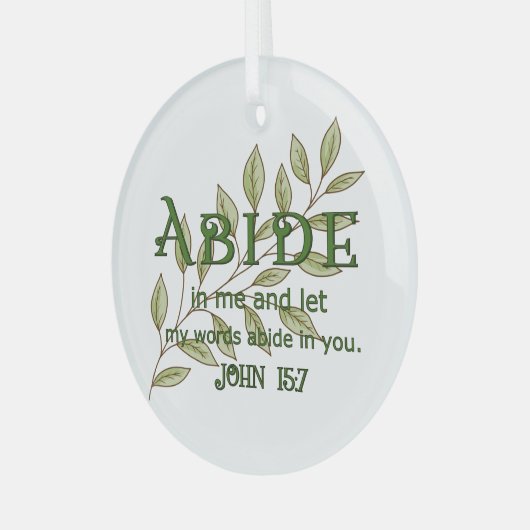 Abide bij mij Christelijk Glas Ornament (Voorkant links)