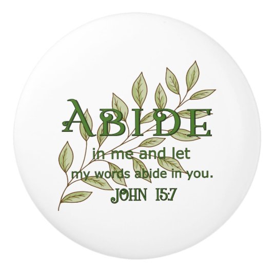 Abide bij mij Christelijk Keramische Knop (Voorkant)