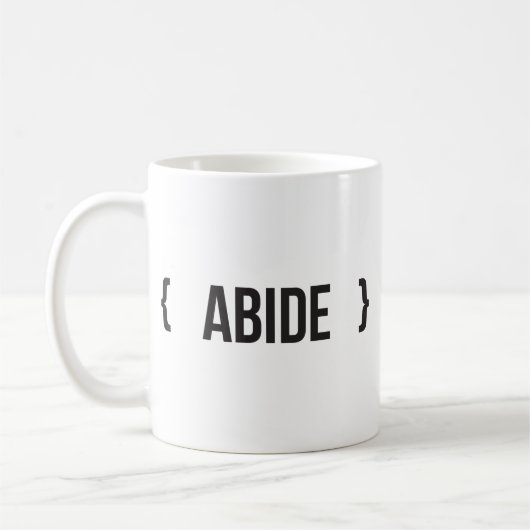 Abide - Brackset - zwart en wit Koffiemok (Links)