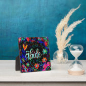 Abide  Floral ONE WORD Inspirivity Plaque Fotoplaat (Insitu)