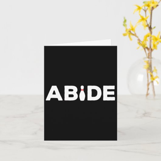 Abide - Het Bowling Pin Shirt Kaart (Gele Bloem)