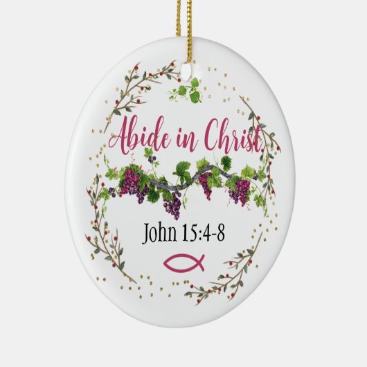 Abide in Christus Keramisch Ornament (Rechts)