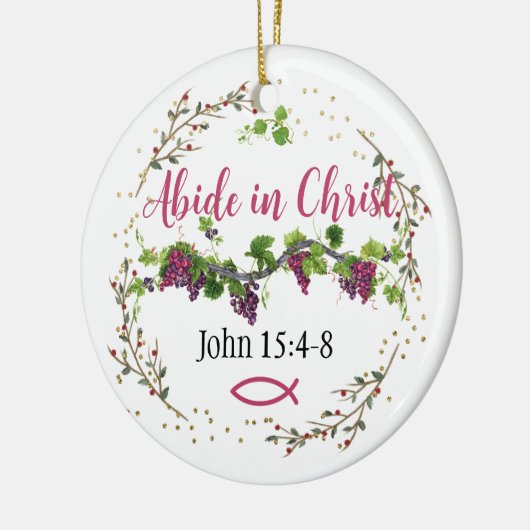 Abide in Christus Keramisch Ornament (Links)